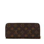 Louis Vuitton Monogram Clemence Long Wallet M61298 Brown Pink PVC Leather