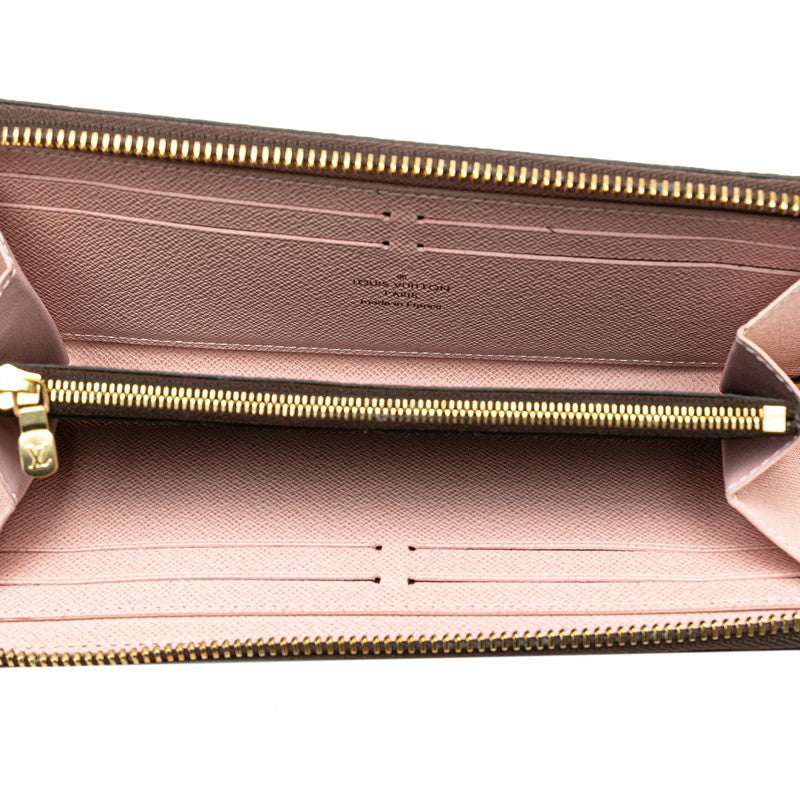 Louis Vuitton Monogram Clemence Long Wallet M61298 Brown Pink PVC Leather