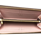 Louis Vuitton Monogram Clemence Long Wallet M61298 Brown Pink PVC Leather