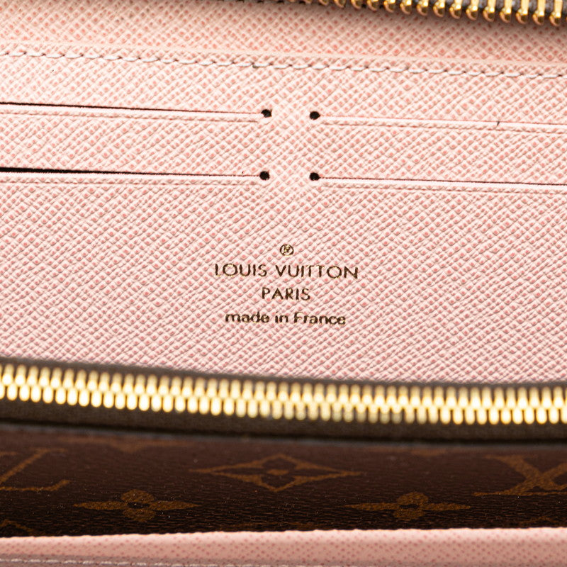 Louis Vuitton Monogram Clemence Long Wallet M61298 Brown Pink PVC Leather