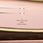 Louis Vuitton Monogram Clemence Long Wallet M61298 Brown Pink PVC Leather