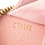Louis Vuitton Monogram Clemence Long Wallet M61298 Brown Pink PVC Leather