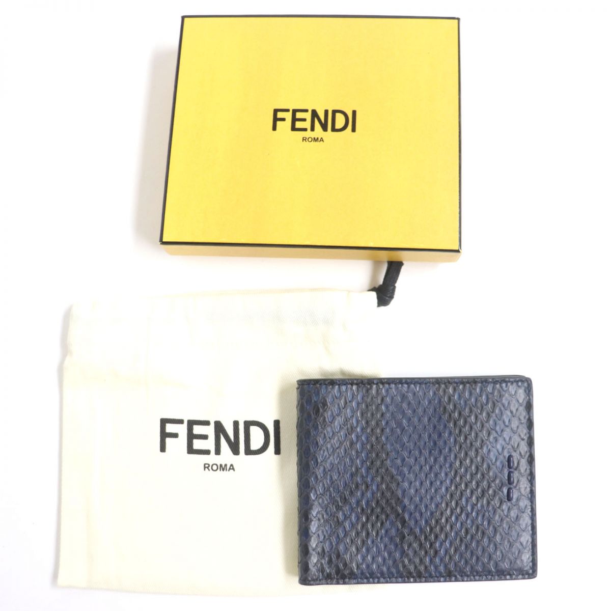 Fendi Python Leather Bi-fold Wallet 7M0169