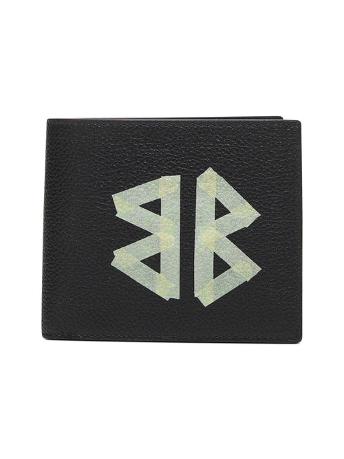 Balenciaga Men Black Cash Square Folded Wallet