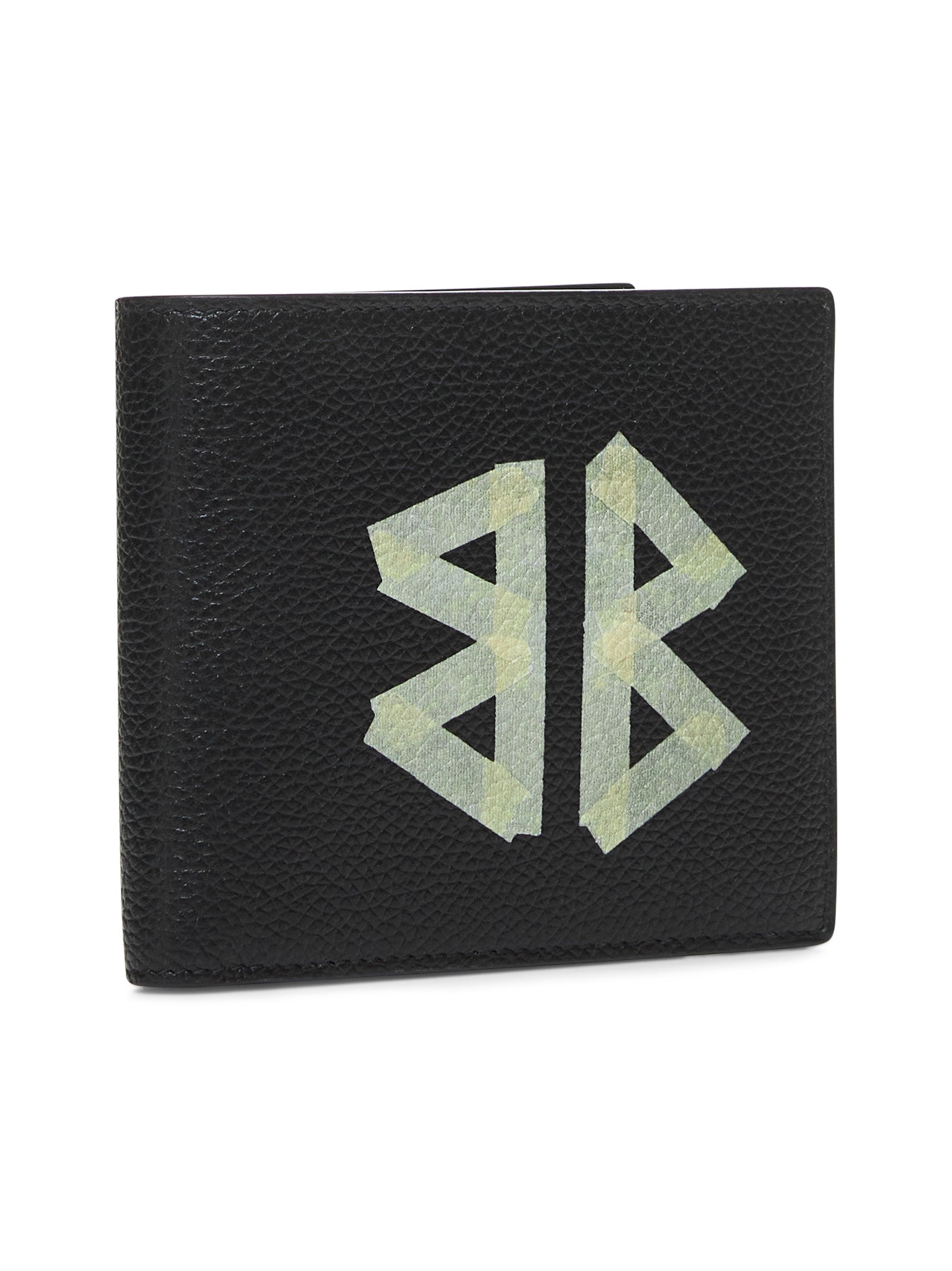 Balenciaga Men Black Cash Square Folded Wallet