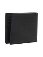 Balenciaga Men Black Cash Square Folded Wallet