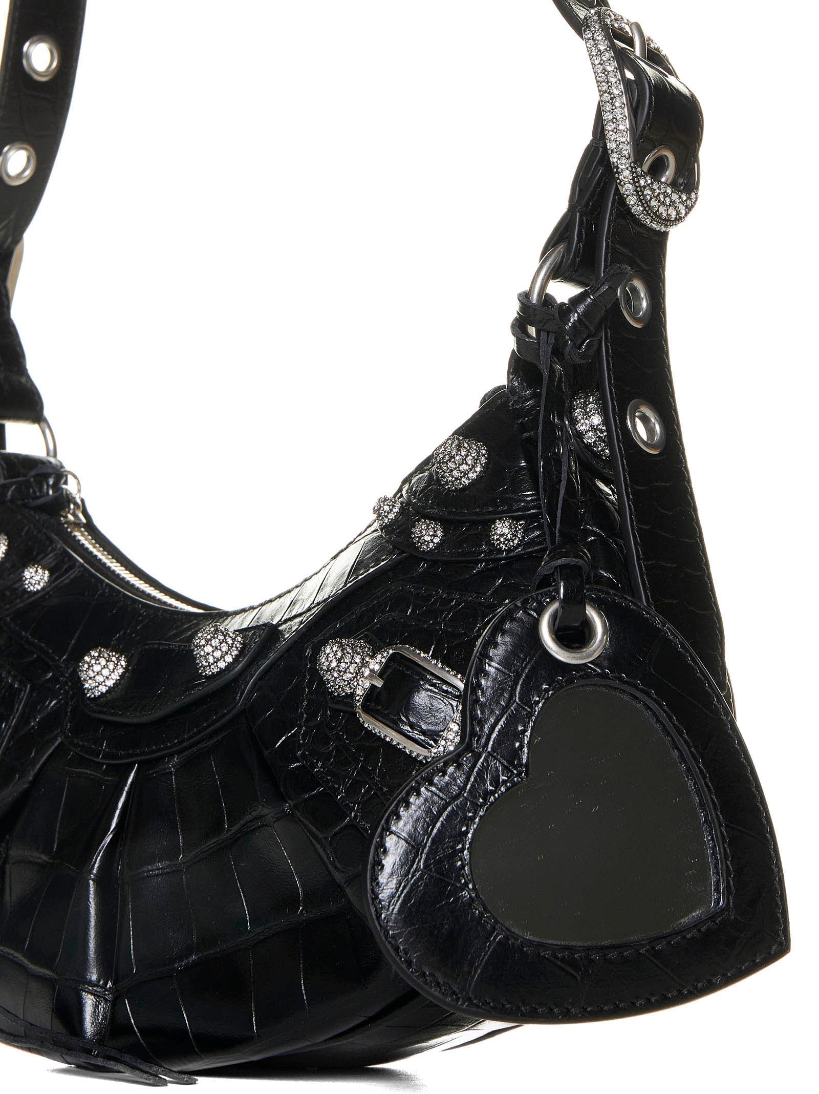 Balenciaga Women Le Cagole Xs Crocodile-Effect Leather Bag <Br/>