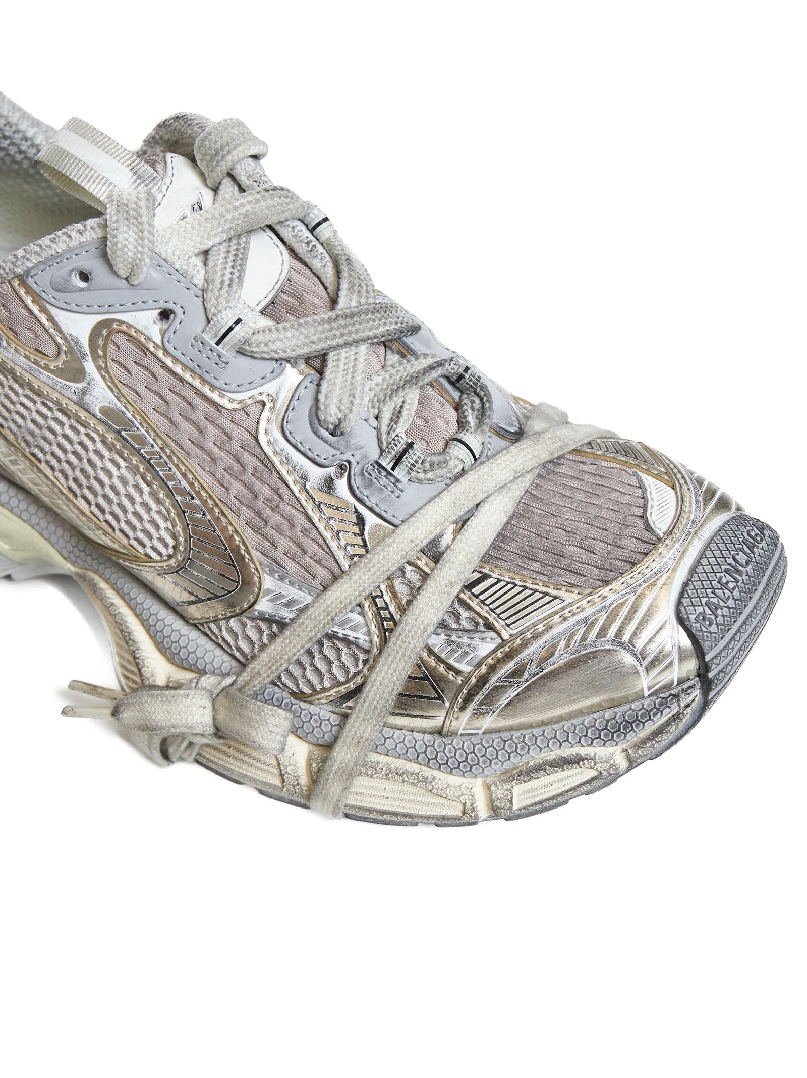 Balenciaga Women 3Xl Mesh And Faux Leather Sneakers