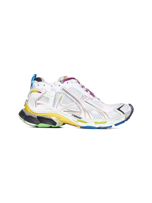 Balenciaga Men White Gradient Runner Sneakers