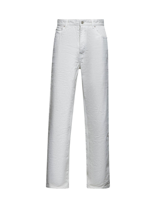 Balenciaga Women White Denim Loose Fit Jeans