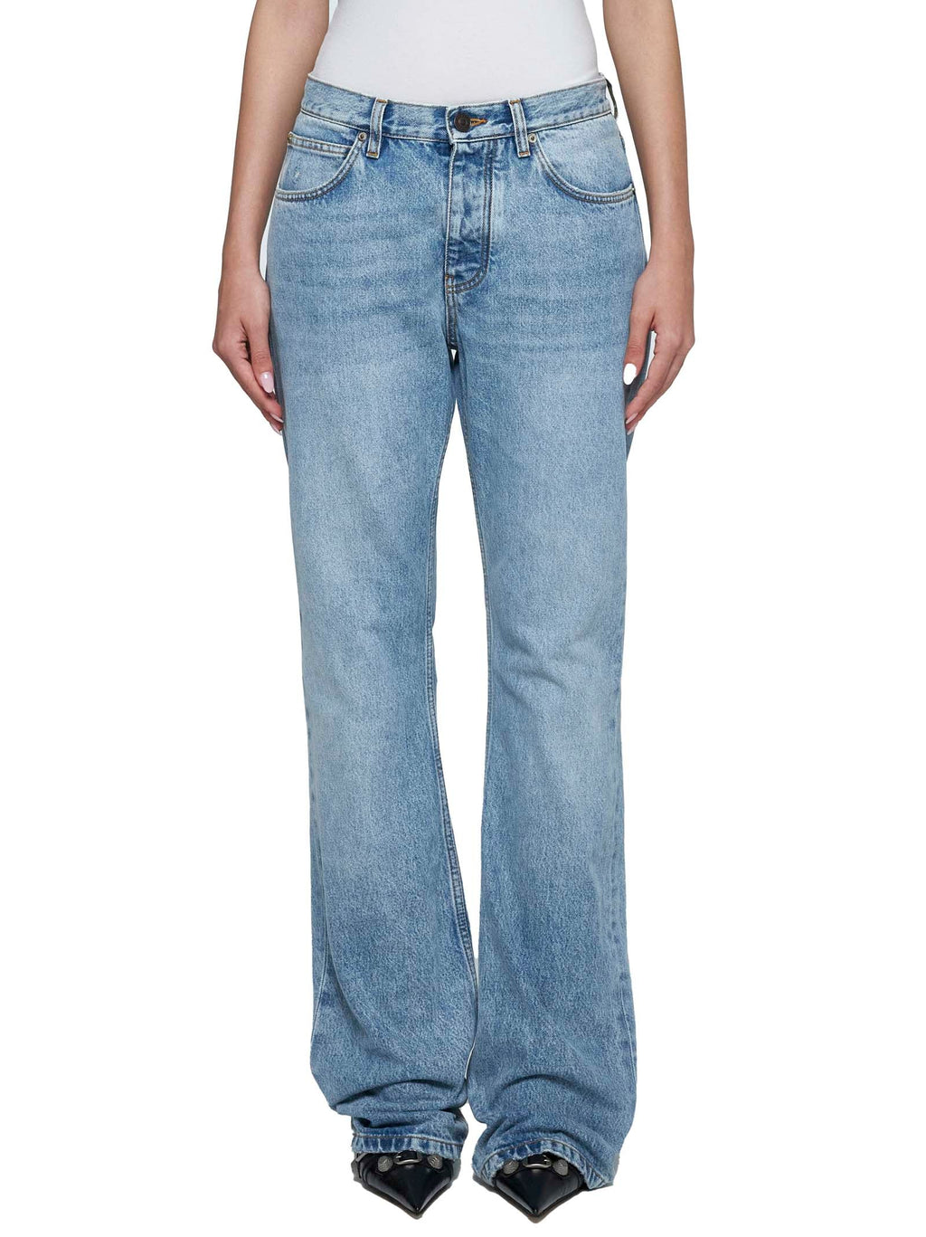 Balenciaga Women Low-Waist Jeans