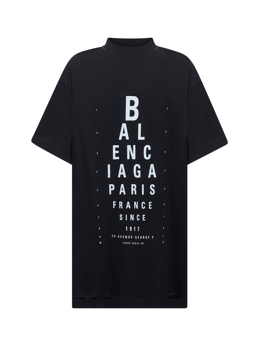 Balenciaga Women Black Optical Oversize T-Shirt