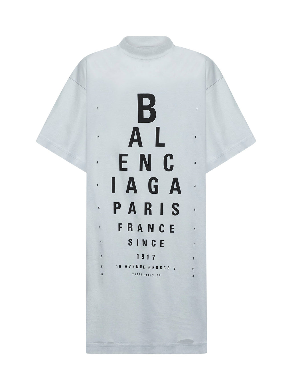 Balenciaga Women Dirty White Optical Oversize T-Shirt