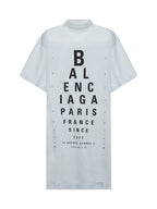 Balenciaga Women Dirty White Optical Oversize T-Shirt