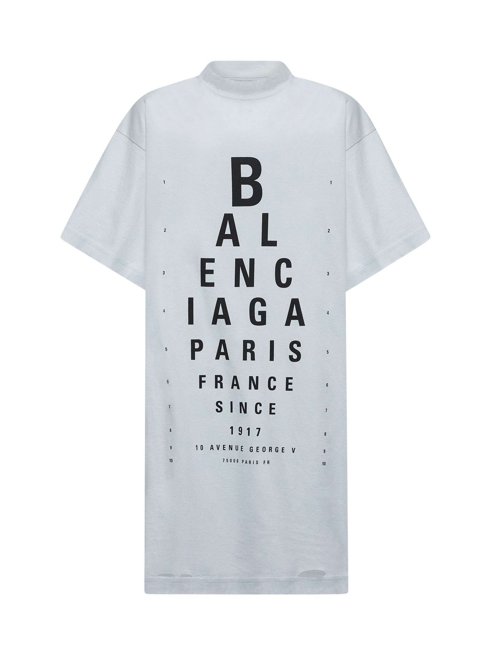 Balenciaga Women Dirty White Optical Oversize T-Shirt