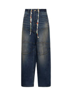 Balenciaga Men Blue Denim George V Baggy Jeans