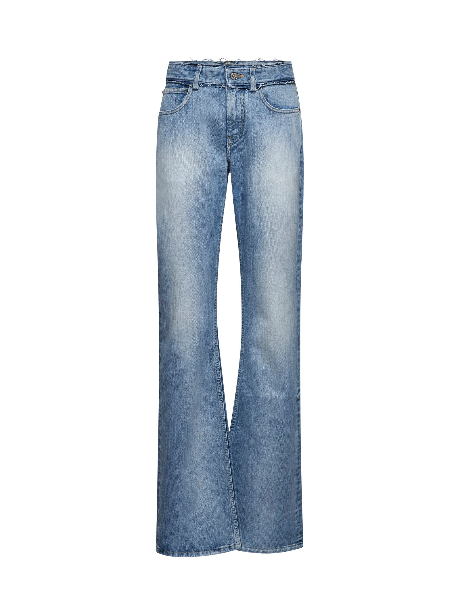 Balenciaga Women Light Blue Denim Low Waist Jeans