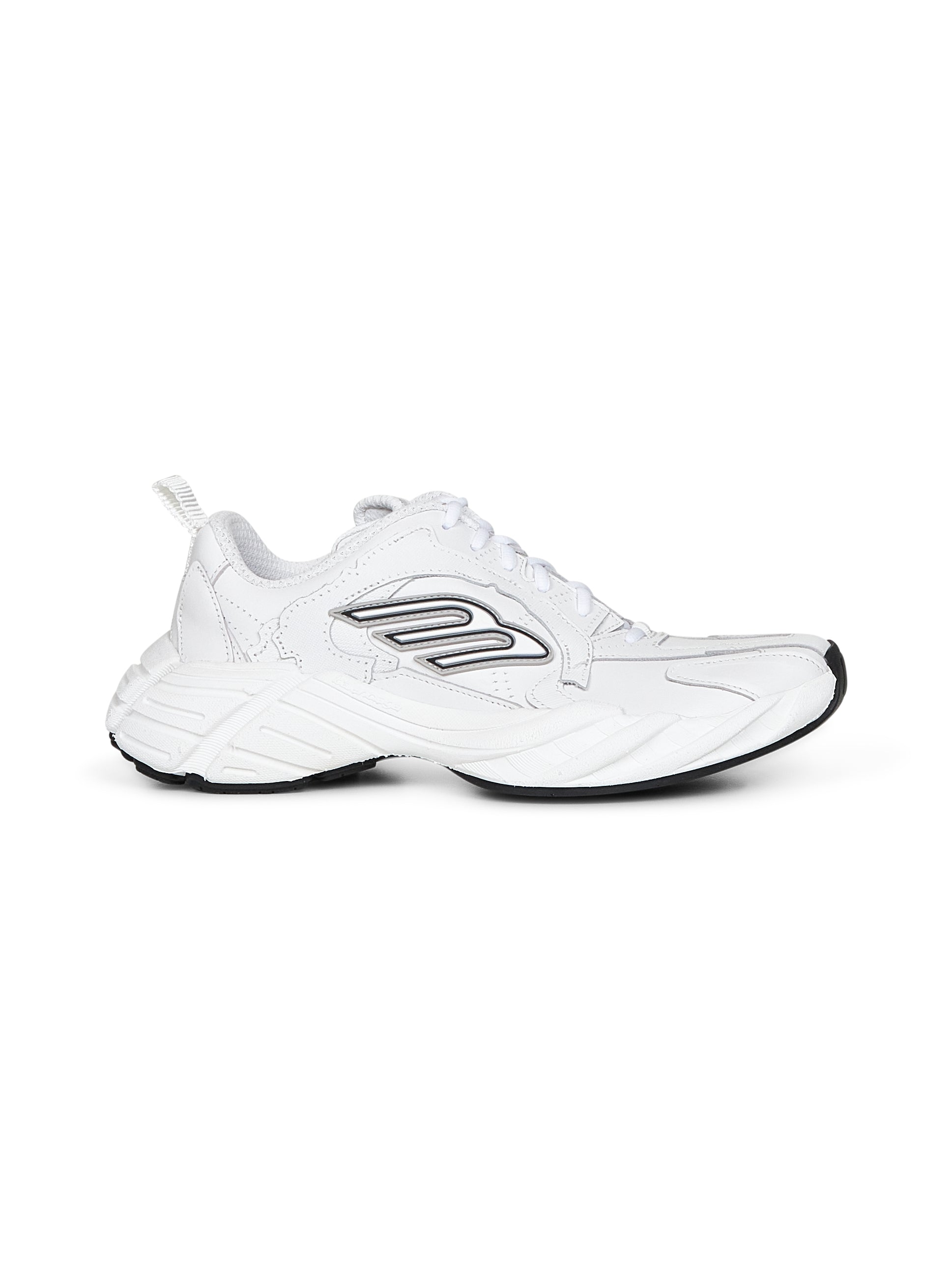 Balenciaga Women White Cowskin And Polyester Monday Shoe Sneakers