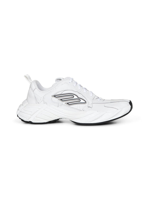 Balenciaga Women White Cowskin And Polyester Monday Shoe Sneakers