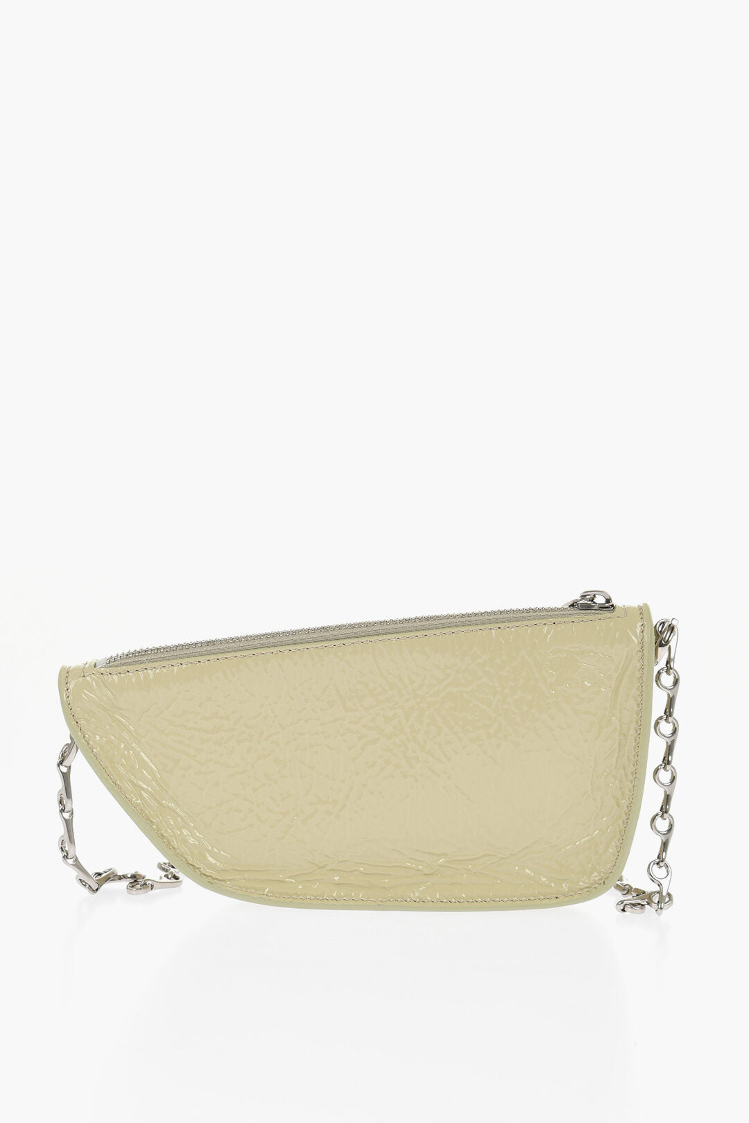 Burberry Patent Leather MICRO SHIELD SLING Bag with Chain Shoulder St