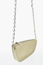 Burberry Patent Leather MICRO SHIELD SLING Bag with Chain Shoulder St