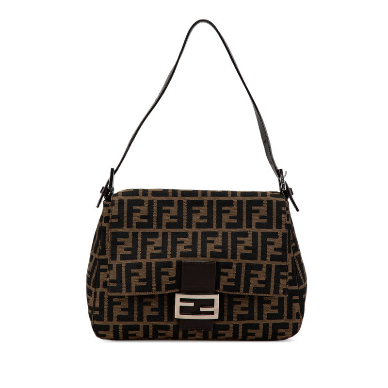 Fendi Canvas Leather Mamma Bucket Bag