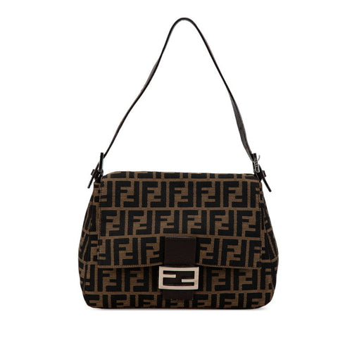Fendi Canvas Leather Mamma Bucket Bag