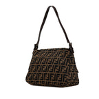 Fendi Canvas Leather Mamma Bucket Bag