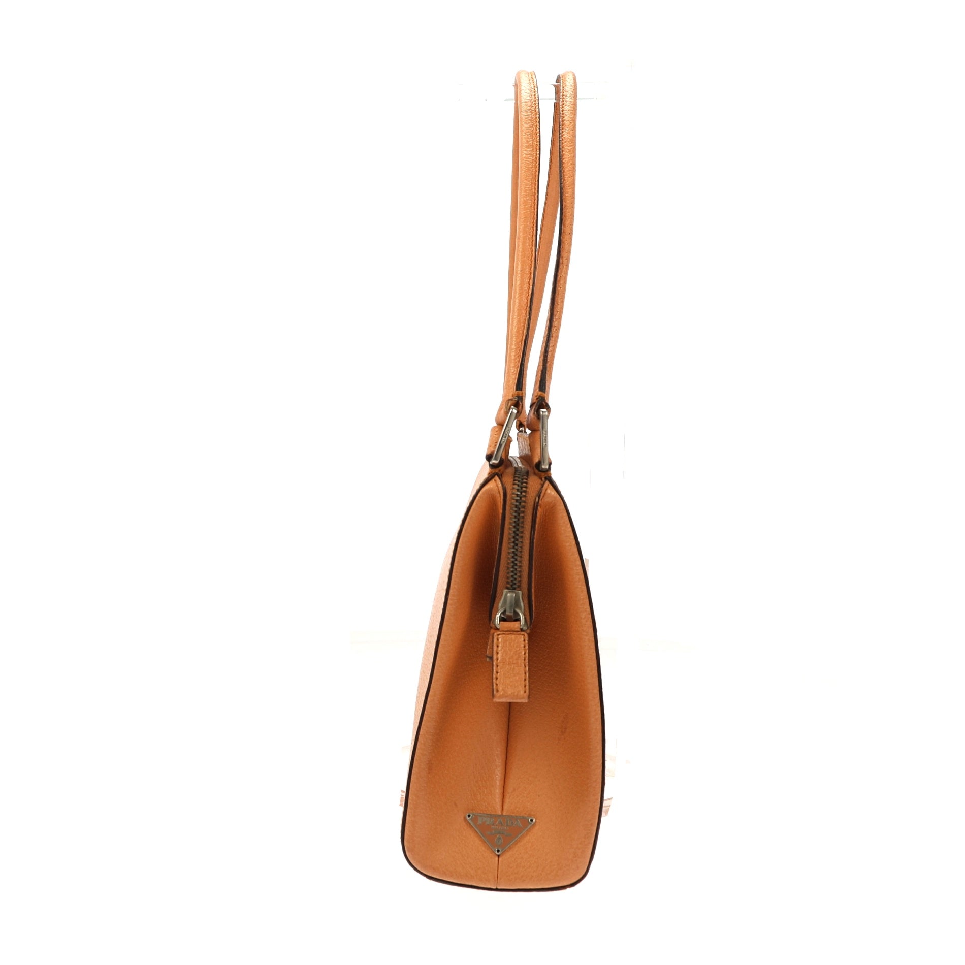 PRADA Shoulder Bag in Orange Leather
