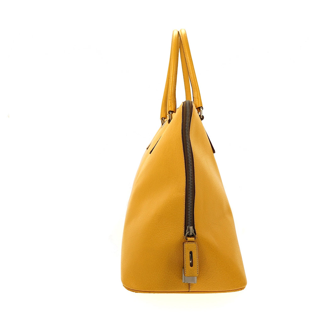 PRADA Shoulder Bag in Yellow Leather
