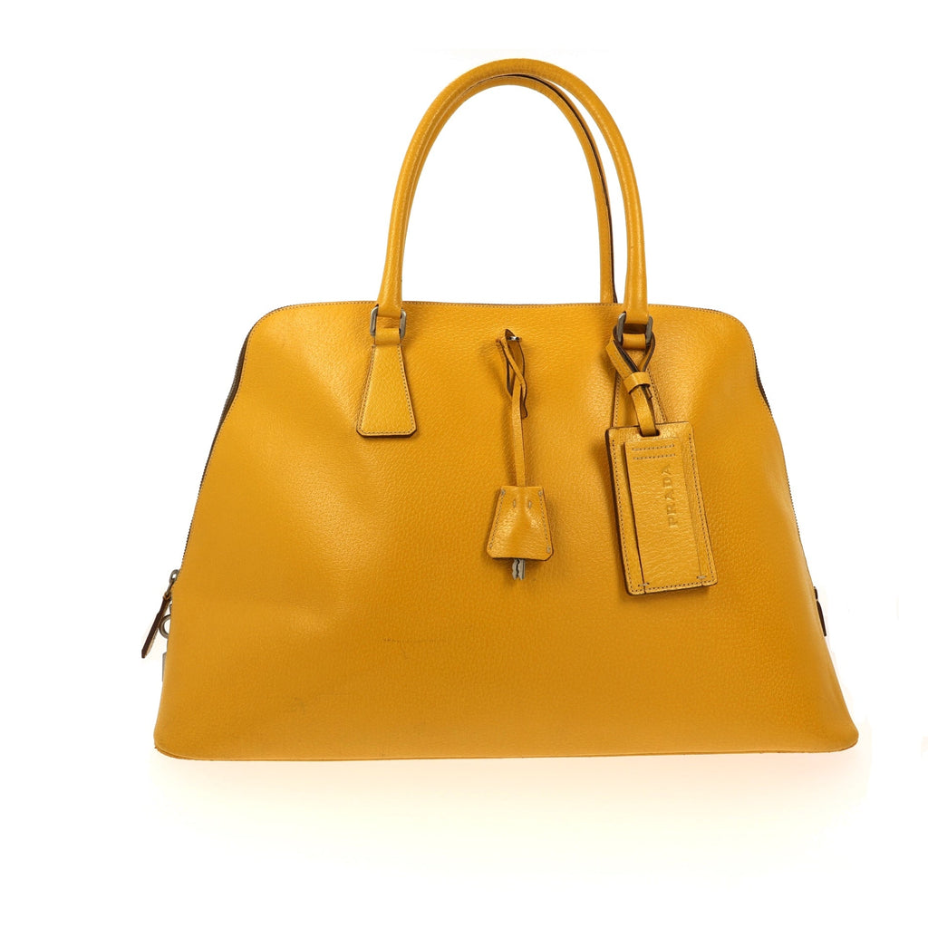 PRADA Shoulder Bag in Yellow Leather