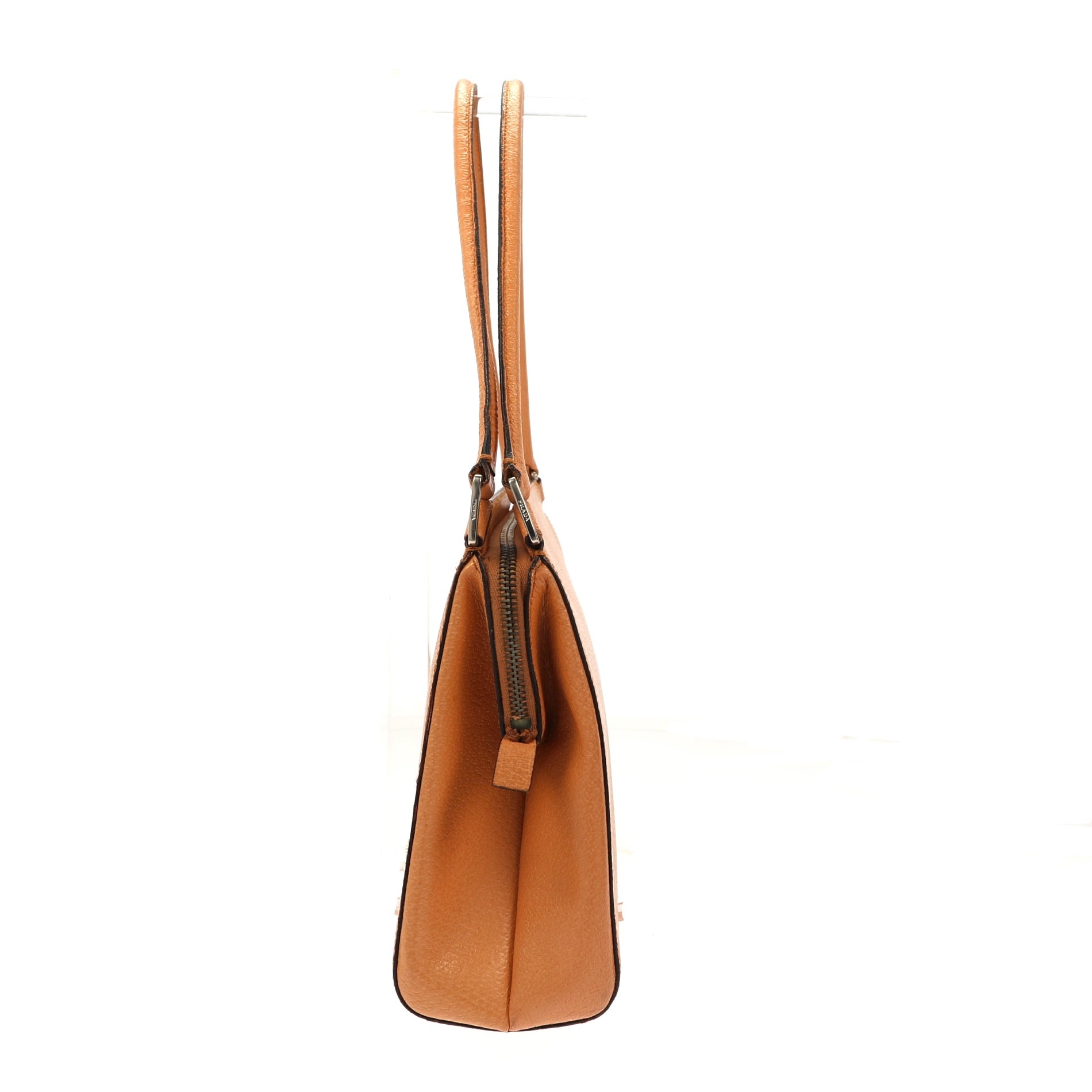 PRADA Shoulder Bag in Orange Leather