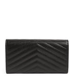 Saint Laurent Cassandre matelassé envelope leather wallet on chain