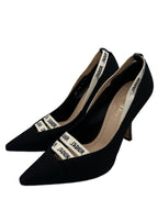 DIOR - Black Cream Chemical Fiber Pumps