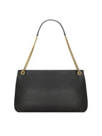 Saint Laurent Calypso Large Bag In Grained Lambskin - Black
