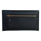 Prada Black Vitello Grain Leather Long Envelope Wallet