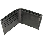 Prada Men's Black Saffiano Leather Logo Billfold Bifold Wallet