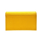 Prada Saffiano Yellow Leather Card Case Wallet