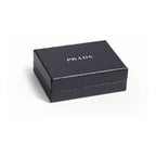 Prada Vitello Grain Leather Card Holder Cipria Beige Gold Logo