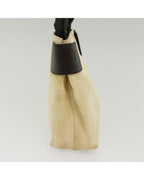 Beige Canvas Prada Handbag