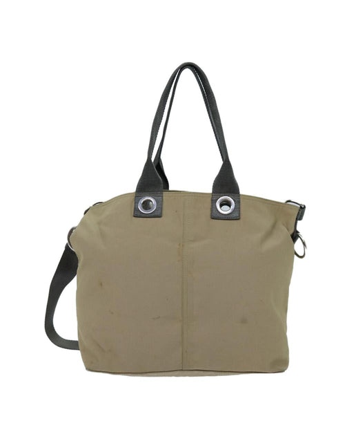 Beige Cotton Prada Shoulder Bag