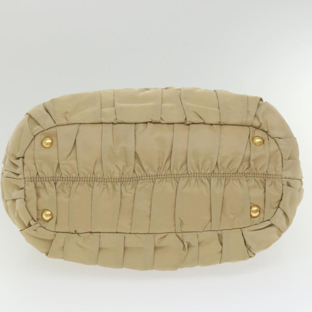 Beige Fabric Prada Handbag