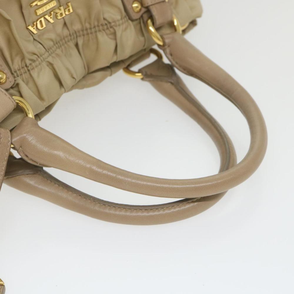 Beige Fabric Prada Handbag