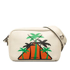 Beige Fabric Prada Shoulder Bag