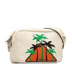 Beige Fabric Prada Shoulder Bag