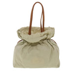 Beige Fabric Prada Shoulder Bag