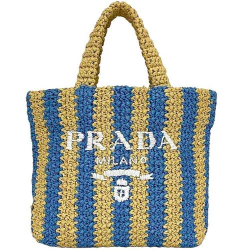 Beige Fabric Prada Tote