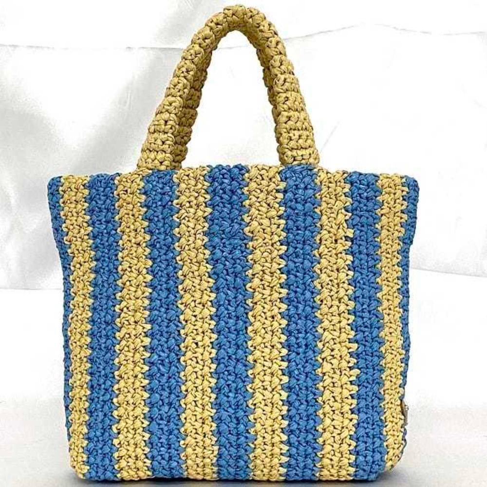 Beige Fabric Prada Tote
