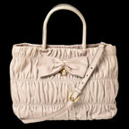 Beige Leather Prada Shoulder Bag