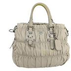 Beige Leather Prada Handbag